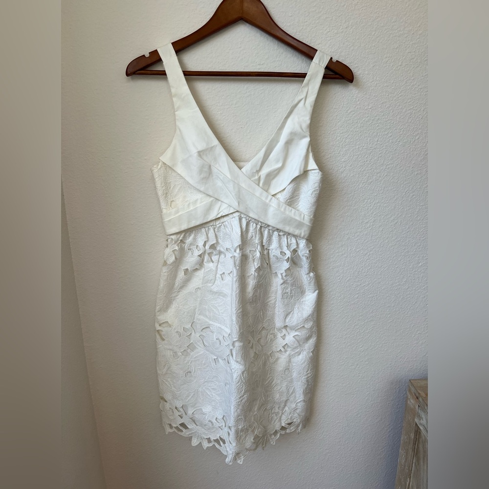 Tibi White Cotton Lace Sundress Size 2